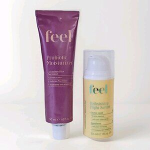 FEEL BEAUTY BUNDLE Probiotic Moisturizer + Refinishing Night Serum NEW